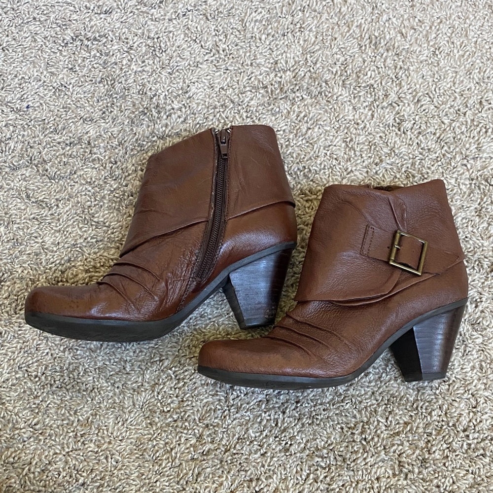 Brown Leather Ankle Boots